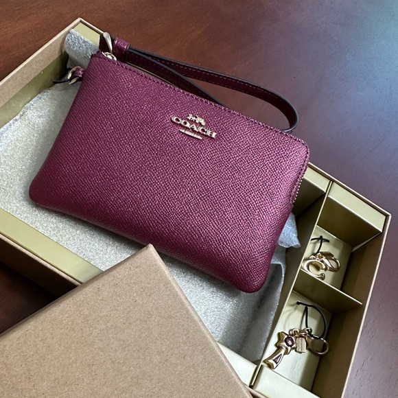 Coach Corner Zip Wristlet with Removable Charms - Picture 2 of 5